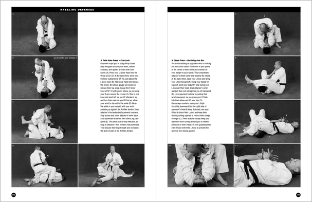 Sample pages from 'The Art of Ground Fighting'; one in a series of remarkable books that provide an in-depth look at the core concepts and techniques shared by a broad range of martial arts styles. Contains basics plus over 195 practical skills including chokes, joint locks, pins, ground kicks, sacrifice techniques, escapes, and counters from seated, reclining, and kneeling positions.