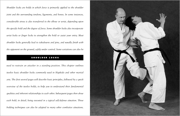 Sample pages from 'The Art of Holding'; one in a series of remarkable books that provide an in-depth look at the core concepts and techniques shared by a broad range of martial arts styles. Contains over 155 practical holds including joint locks, chokes, nerve holds, takedowns, pins, advanced combinations, and counterholds.