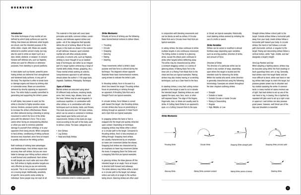 Sample pages from 'The Art of Striking'; one in a series of remarkable books that provide an in-depth look at the core concepts and techniques shared by a broad range of martial arts styles. Contains over 400 practical strikes including arm strikes, kicks, head butts, blocking and avoiding skills, combinations, and counters.