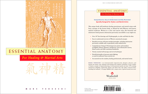 Sample pages from 'Essential Anatomy for Healing and Martial Arts'; a unique book that familiarizes healing practitioners and martial artists with basic concepts of the human body, as defined by both Western and Eastern medical traditions. Comprehensive, easy to understand, and lavishly illustrated in full color. Specially designed for students, healing professionals, and martial artists.