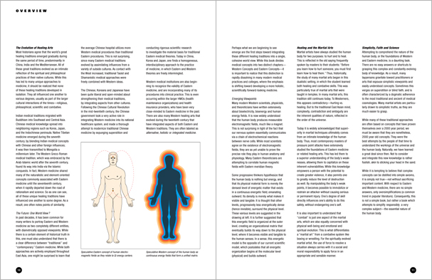 Sample pages from 'Essential Anatomy for Healing and Martial Arts'; a unique book that familiarizes healing practitioners and martial artists with basic concepts of the human body, as defined by both Western and Eastern medical traditions. Comprehensive, easy to understand, and lavishly illustrated in full color. Specially designed for students, healing professionals, and martial artists.