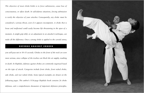 Sample pages from 'Hapkido: An Introduction to the Art of Self-Defense', the first introductory text to provide a concise overview of Hapkido in its entirety, with essential material for novices.