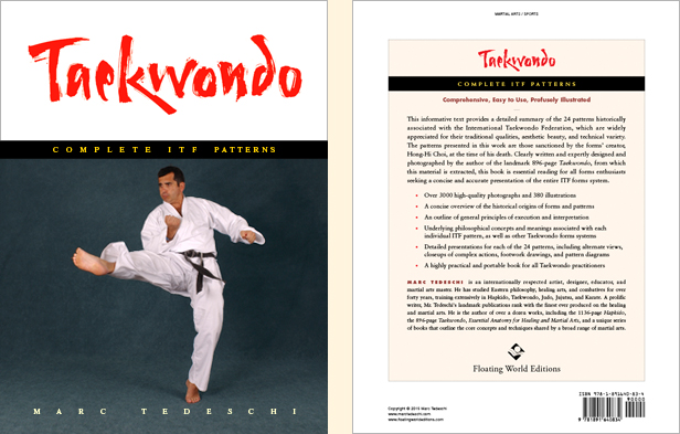 Sample pages from 'Taekwondo: Complete ITF Patterns; the essential text on Taekwondoâ€™s widely practiced ITF patterns, written by the author of the landmark 896-page book, Taekwondo: Traditions, Philosophy, Technique.