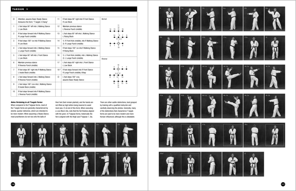 Sample pages from 'Taekwondo: The Essential Introduction', the first introductory text to provide a concise overview of Taekwondo in its entirety, with essential material for novices.